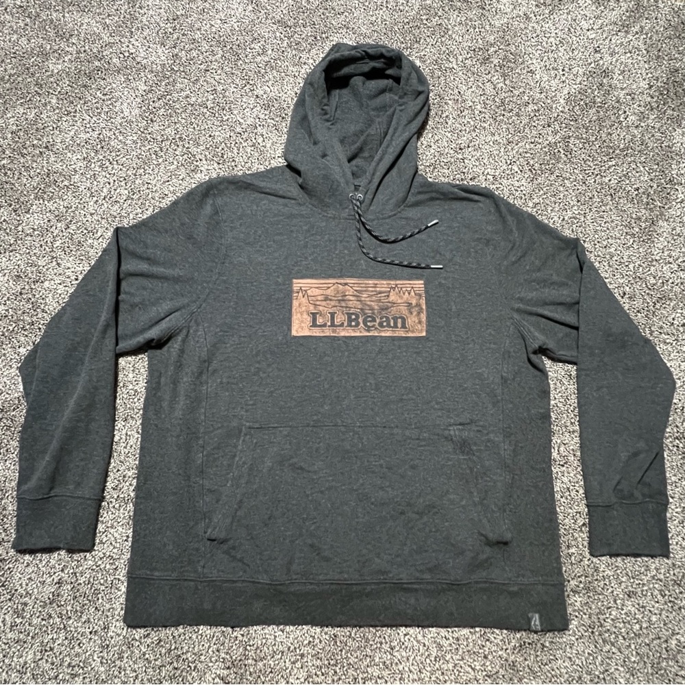 LL Bean Men’s XL Gray Light Weight Pullover Hoodie